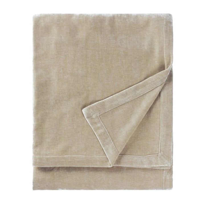 Zephyr Cream Heavy Chenille Velvet Throw Textiles 