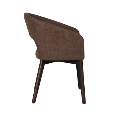 Zeva Brown Textured Fabric Dining Chair Furniture 