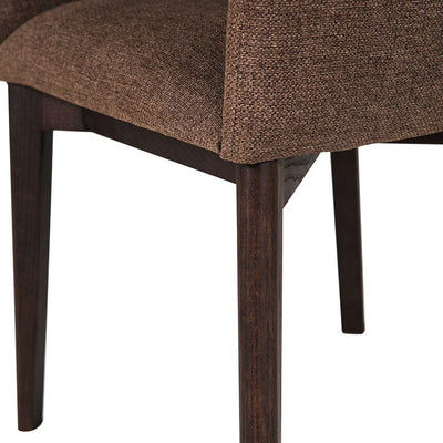 Zeva Brown Textured Fabric Dining Chair Furniture 