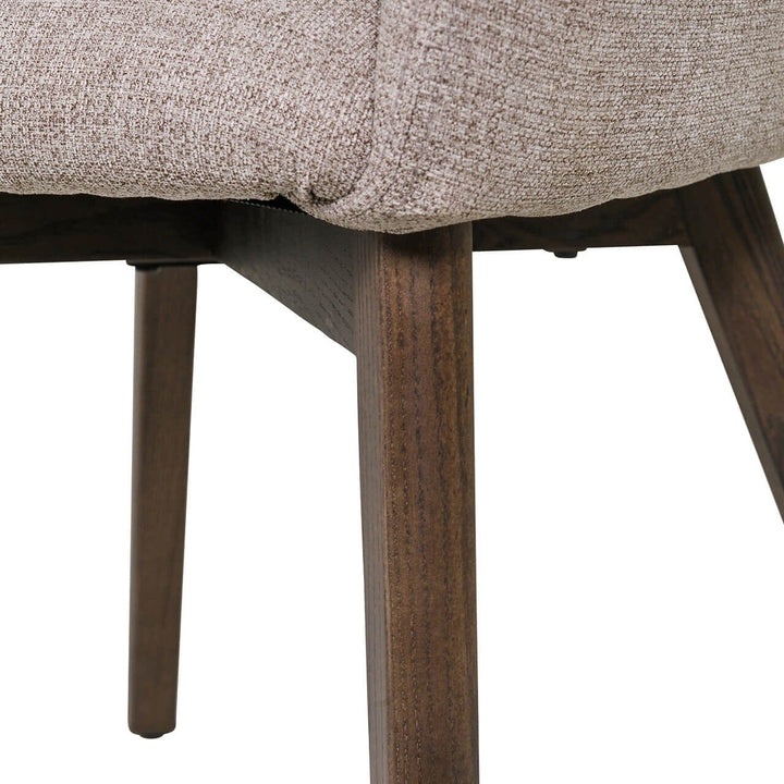 Zeva Latte Textured Fabric Dining Chair Furniture 