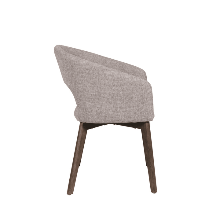 Zeva Latte Textured Fabric Dining Chair Furniture 