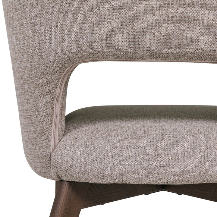 Zeva Latte Textured Fabric Dining Chair Furniture 