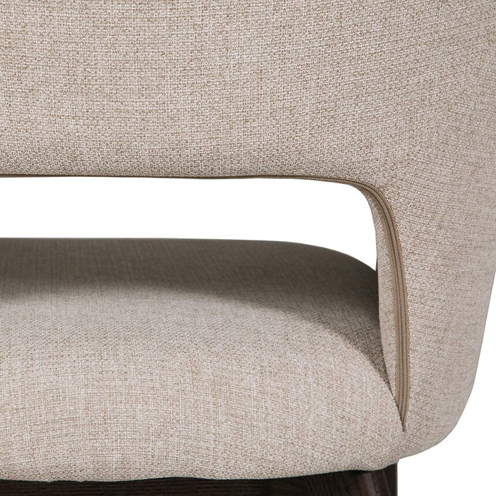 Zeva Natural Textured Fabric Dining Chair Furniture 