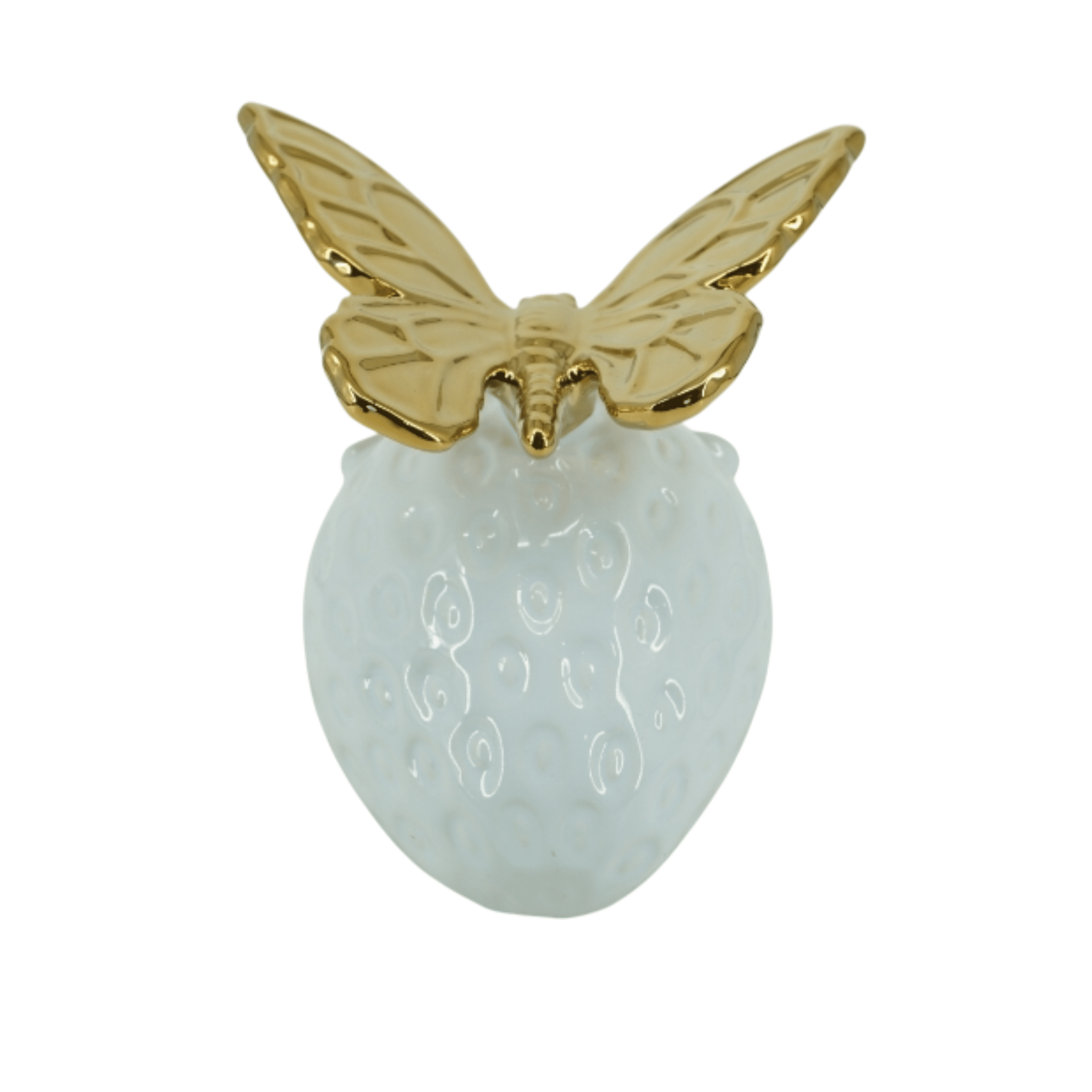 Zinnia Gold Butterfly & Strawberry Ornament Accessories 