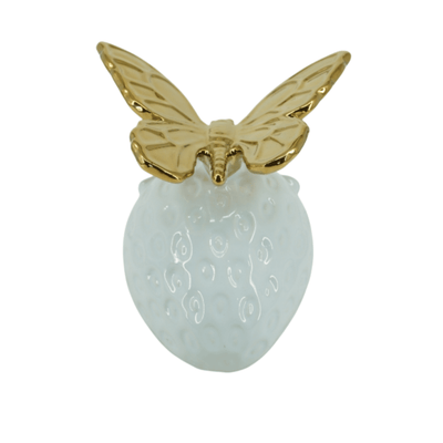 Zinnia Gold Butterfly & Strawberry Ornament Accessories 