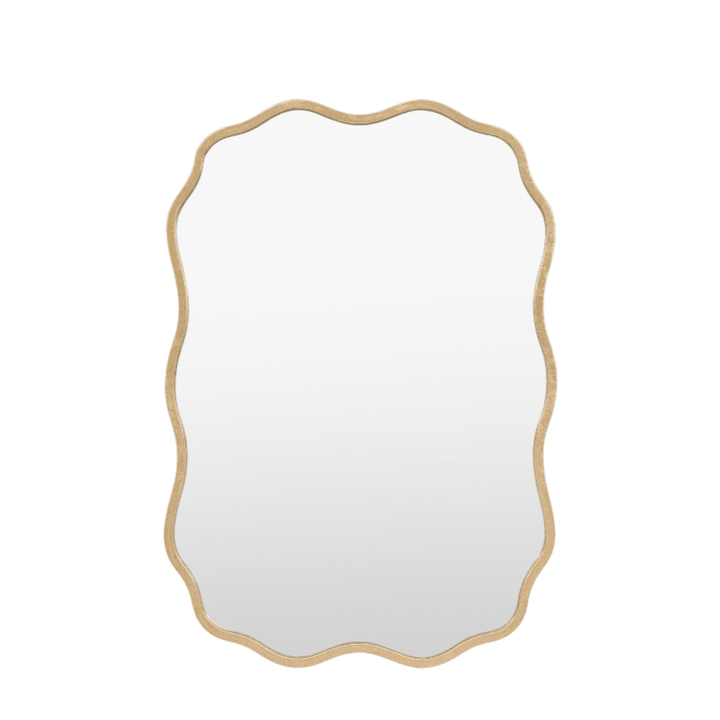 Zosia Antique Gold Wavy Edge Rectangular Wall Mirror Accessories 