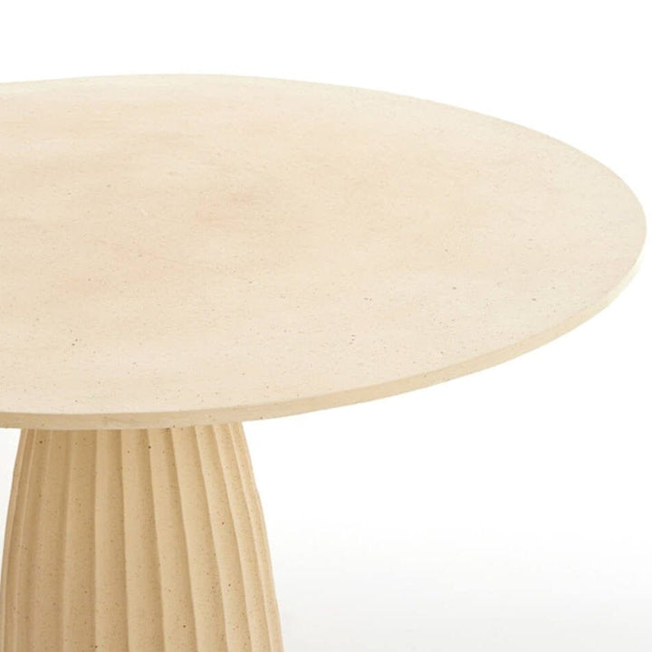 Zuzana Beige Round Dining Table Furniture 