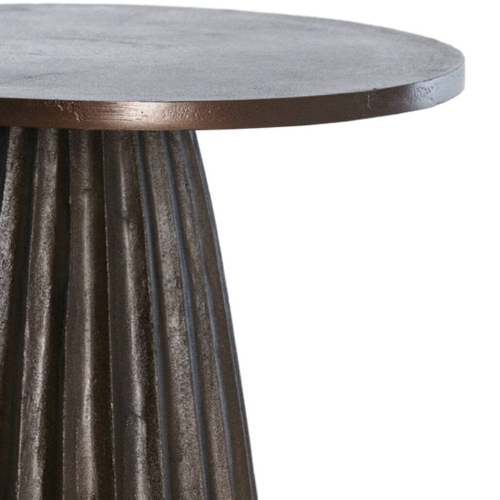 Zuzana Dark Brown Round Side Table Furniture 