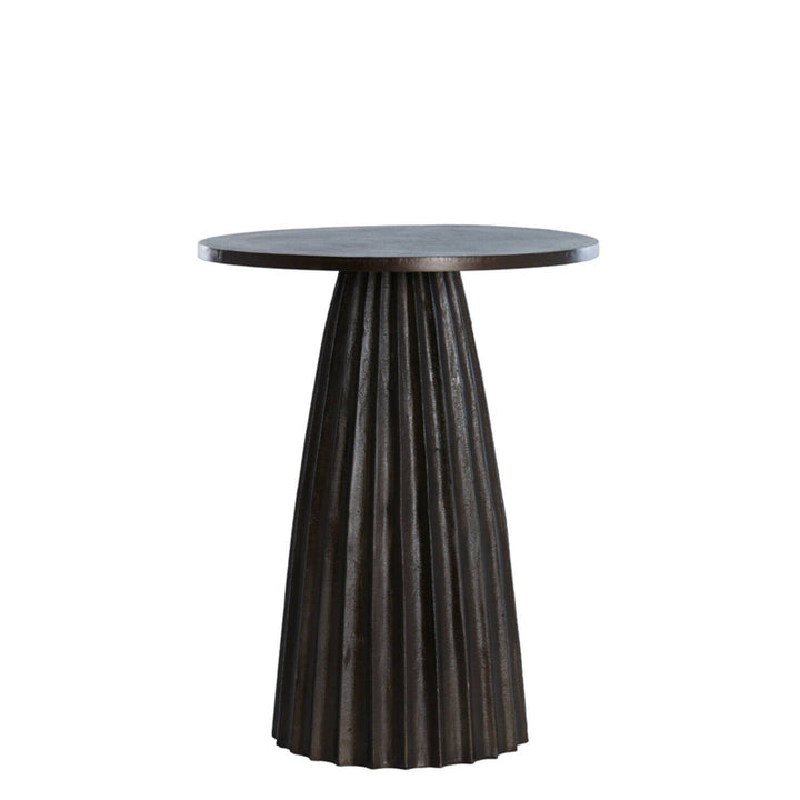Zuzana Dark Brown Round Side Table Furniture 