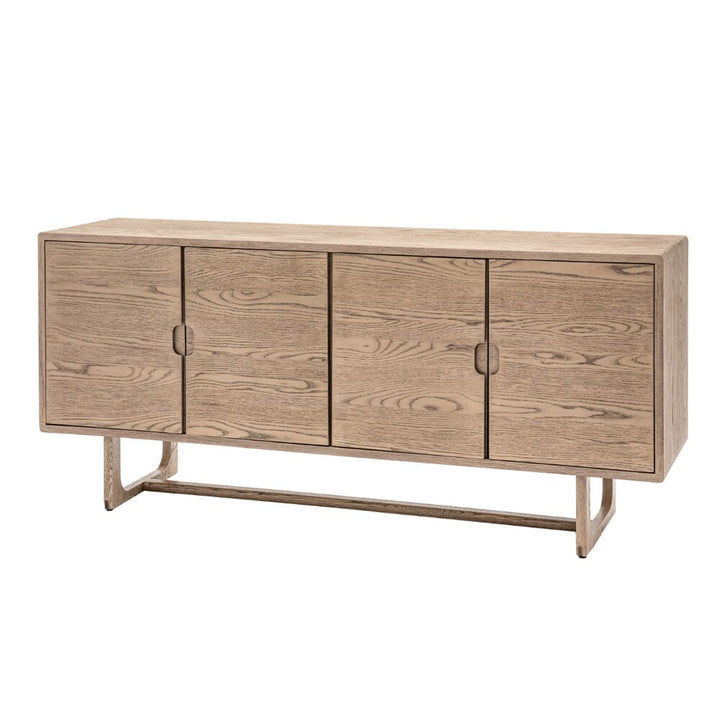 Zyra Smoked Oak Wooden 4 Door Sideboard Furniture 