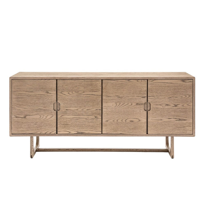 Zyra Smoked Oak Wooden 4 Door Sideboard Furniture 