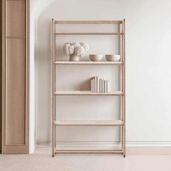 Zyra Smoked Oak Wooden Display Shelving Unit Furniture 