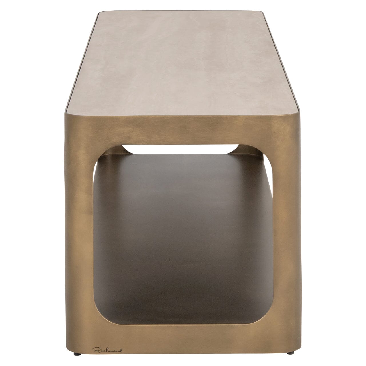 Zyraelle Bronze & Stone Effect Media Unit Furniture 