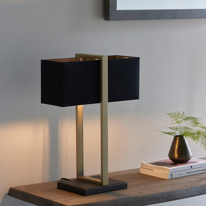 Abbey Black & Gold Table Lamp Lighting 