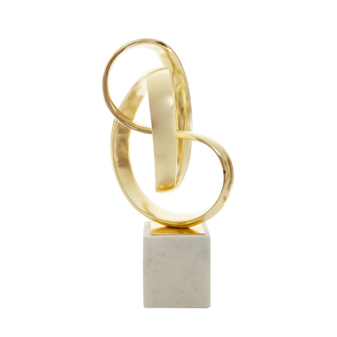 Adalee Gold Knot Sculpture on Marble Base Rowen Homes