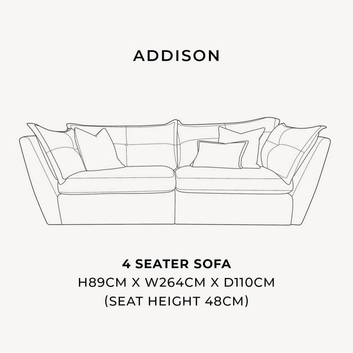 Addison Moonstone Grey Sofa Range MTO Sofa 