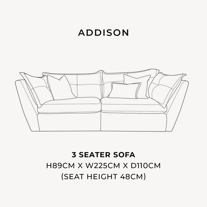 Addison Oatmeal Sofa Range MTO Sofa 