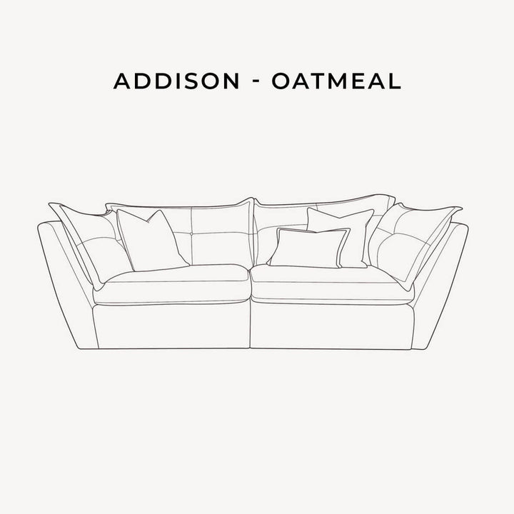Addison Oatmeal Sofa Range MTO Sofa 