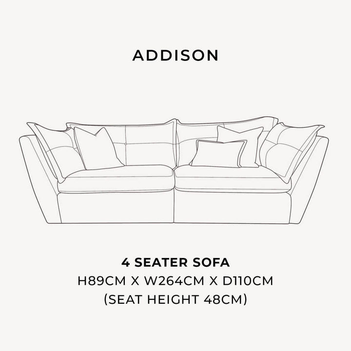 Addison Oatmeal Sofa Range MTO Sofa 