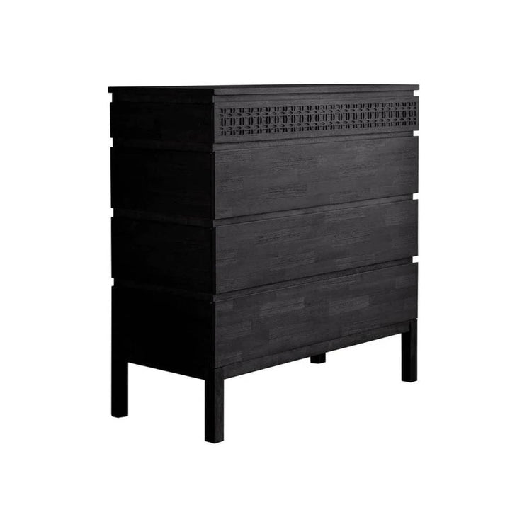 Adelyn Black 4 Drawer Chest Furniture 