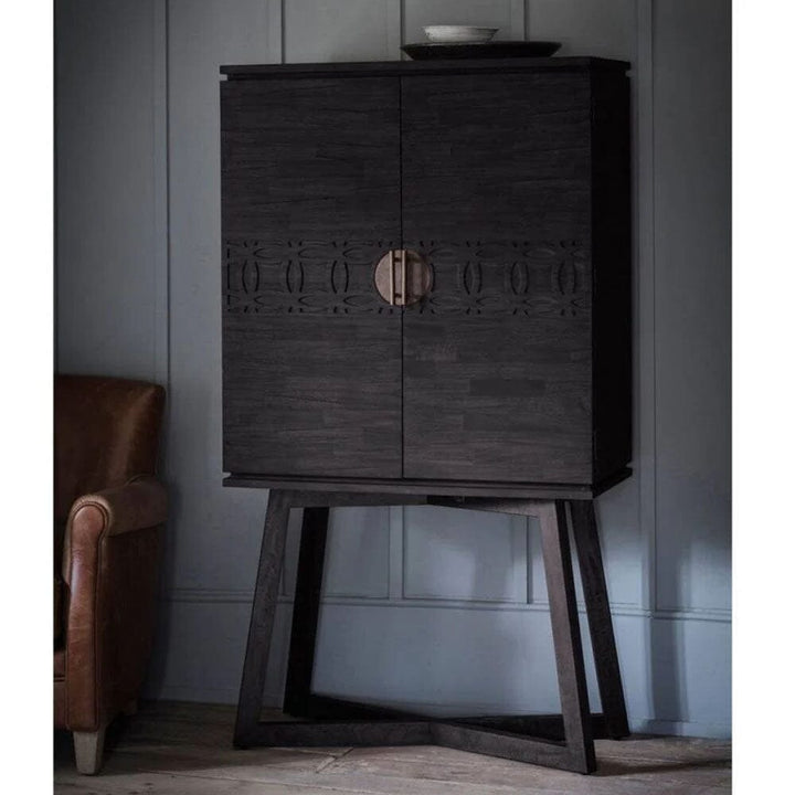 Adelyn Black Cocktail Cabinet Furniture 