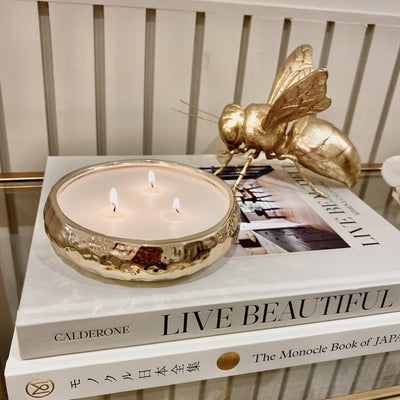 Aeolian 3 Wick Champagne Candle Candle 