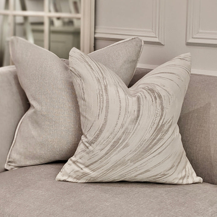 Agata Ivory Marble Effect Cushion - 50x50cm Cushion 