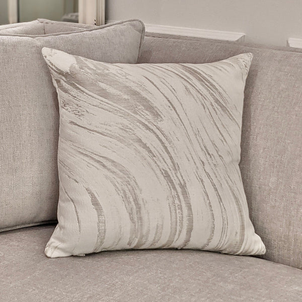 Agata Ivory Marble Fibre Cushion - 40x40cm 