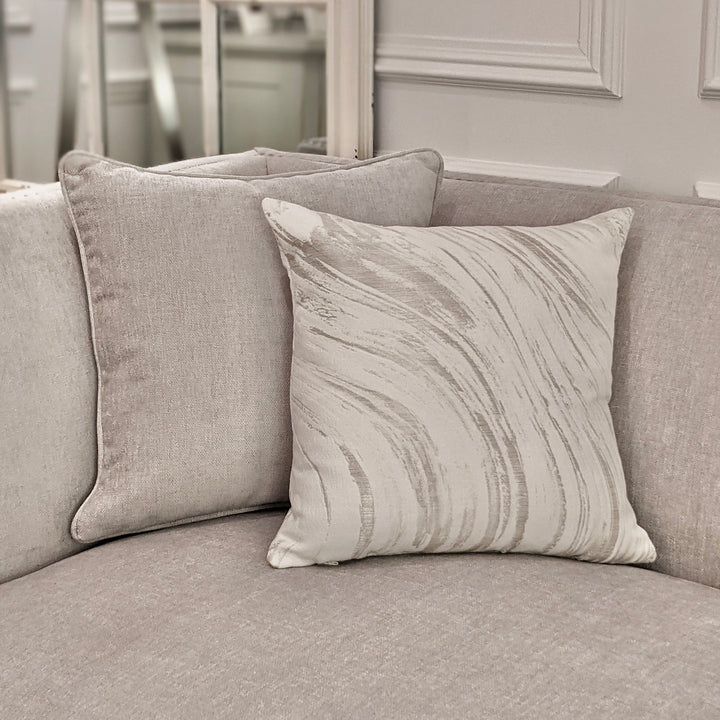 Agata Ivory Marble Fibre Cushion - 40x40cm 