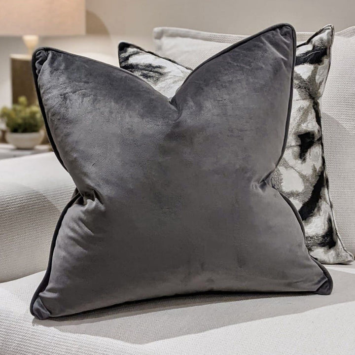 Alaska Slate Velvet Cushion 50cm x 50cm Cushion 