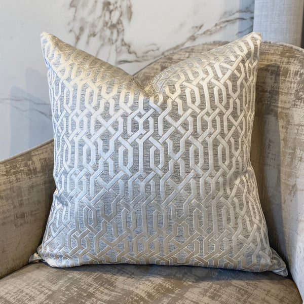 Alder Slate Grey Tiled Cushion - 50cm x 50cm Cushion 
