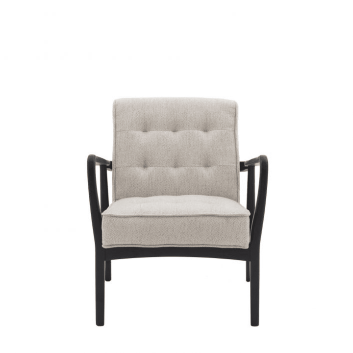 Alegra Oatmeal & Black Upholstered Chair Chair 