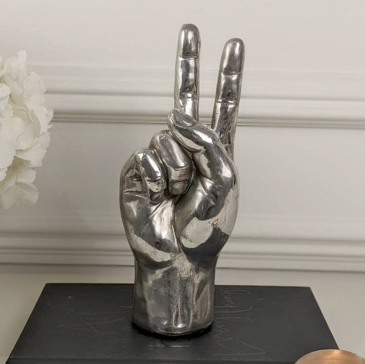 Alessia Silver Peace Hand Ornament Accessories 