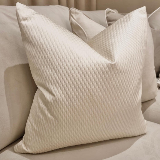 Alie Ivory Satin Cushion 50cm x 50cm Cushion 