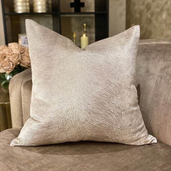 Allegra Nougat Velvet & Satin Cushion 50cm x 50cm Cushion 