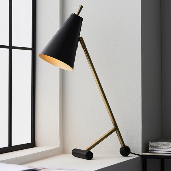 Allis Black & Gold Task Table Lamp Lighting 
