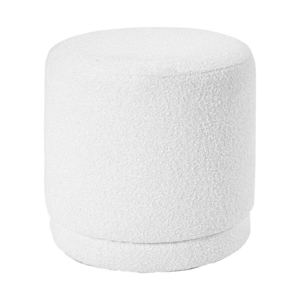 Alora Ivory Boucle Pouffe Furniture 