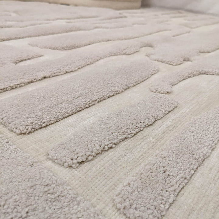 Amore Ivory Textured Abstract Rug – Rowen Homes