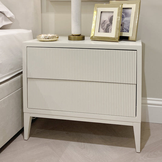 Amur Ivory Premium Wide Bedside End and Side Table 