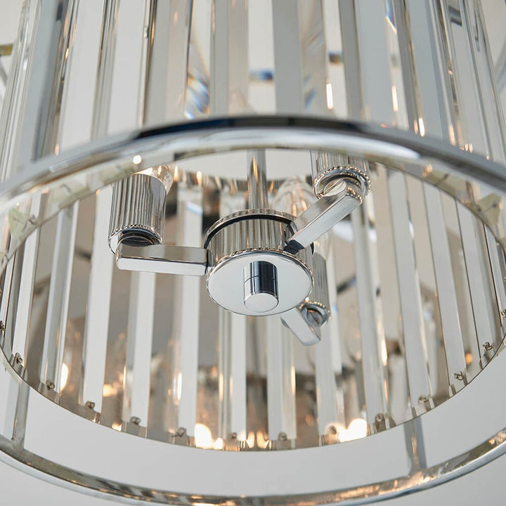 Antalya Silver 3 Light Semi Flush Ceiling Light Lighting 