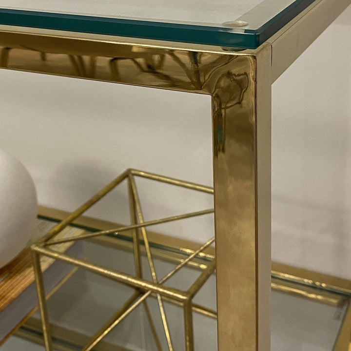 Apollo Gold Display Console Table Console Table 