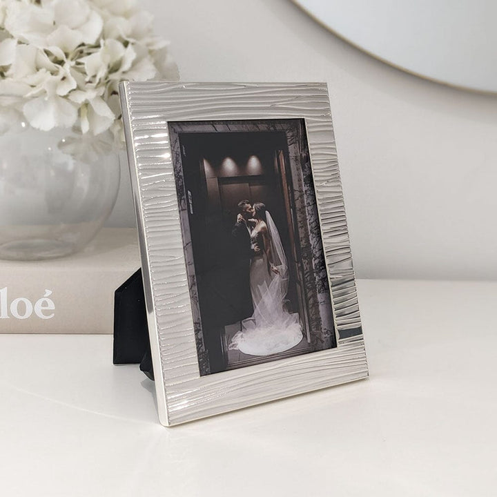 Aprilia Silver Rippled Photo Frame - 5x7" Accessories 