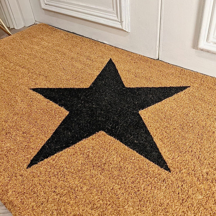 Arco Natural Star Print Large Doormat Rug 