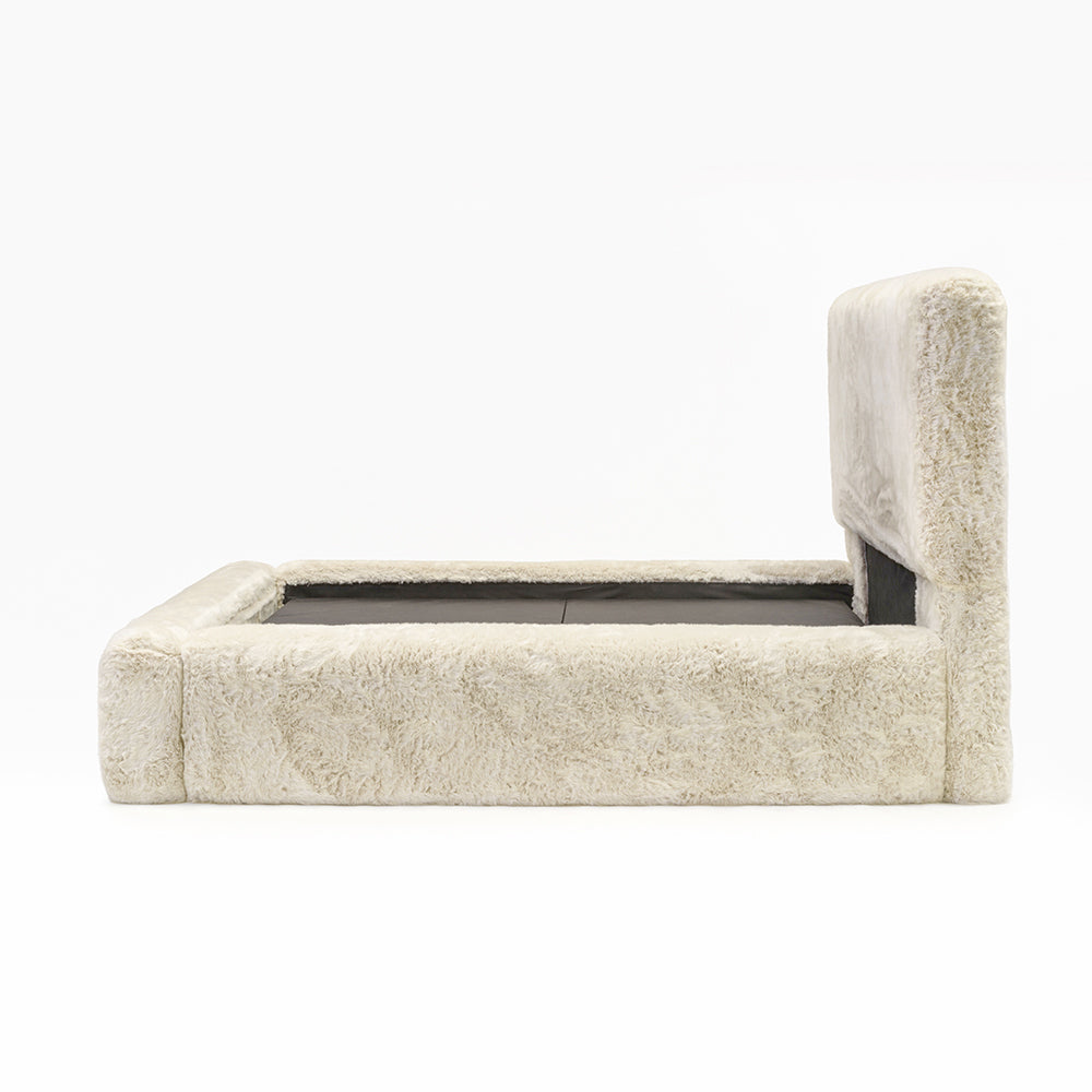 Arctic Luxury Cream Chunky Faux Fur Bed 