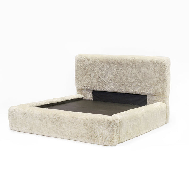 Arctic Luxury Cream Chunky Faux Fur Bed 
