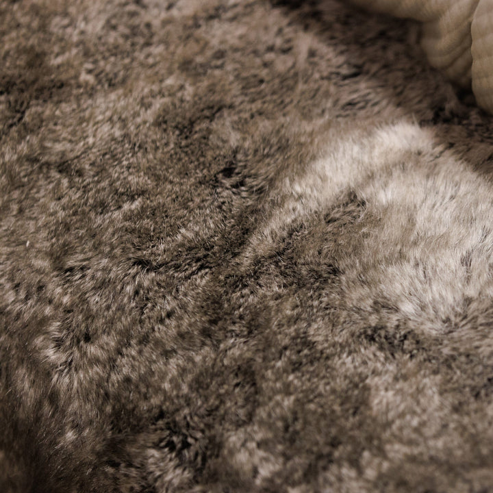 Arctic Wolf Luxury Chunky Faux Fur Bed Made to Order Bed 