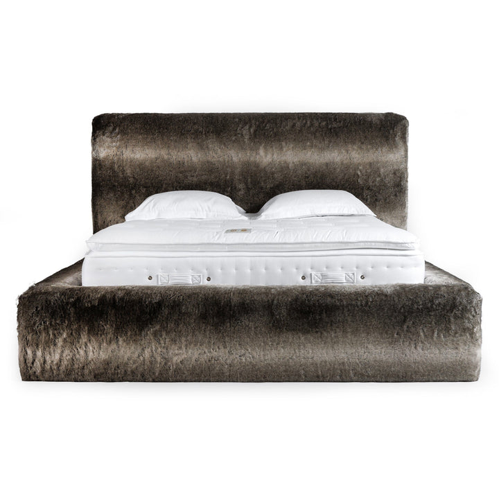 Arctic Wolf Luxury Chunky Faux Fur Bed Made to Order Bed 