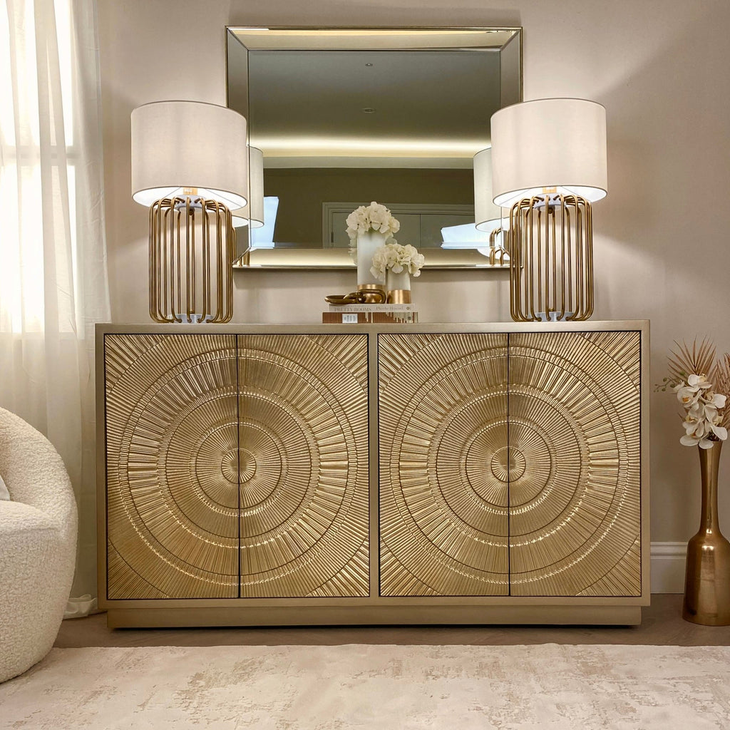 Ardella Sunburst 4 Door Sideboard
