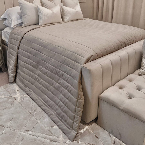 Ari Mink Luxury Quilted Velvet Bedspread Bedding 