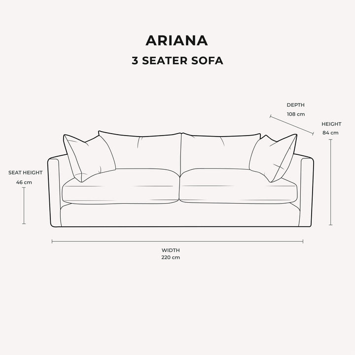 Ariana Mink Velvet Sofa Range Made to Order Sofa 
